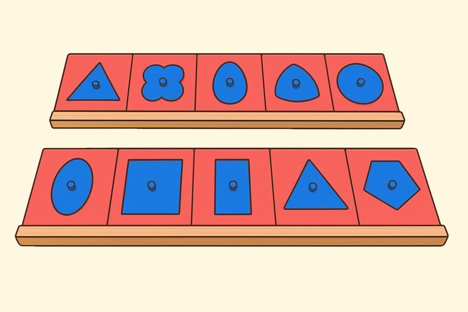 Les formes à dessins - Do it yourself Montessori